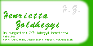 henrietta zoldhegyi business card